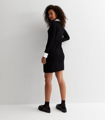 Tall Black 2 in 1 Mini Shirt Dress New Look