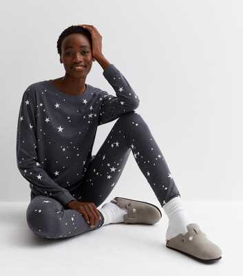 Tall Light Grey Pyjama Set with Star Print