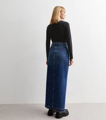 Dark blue clearance denim skirt womens