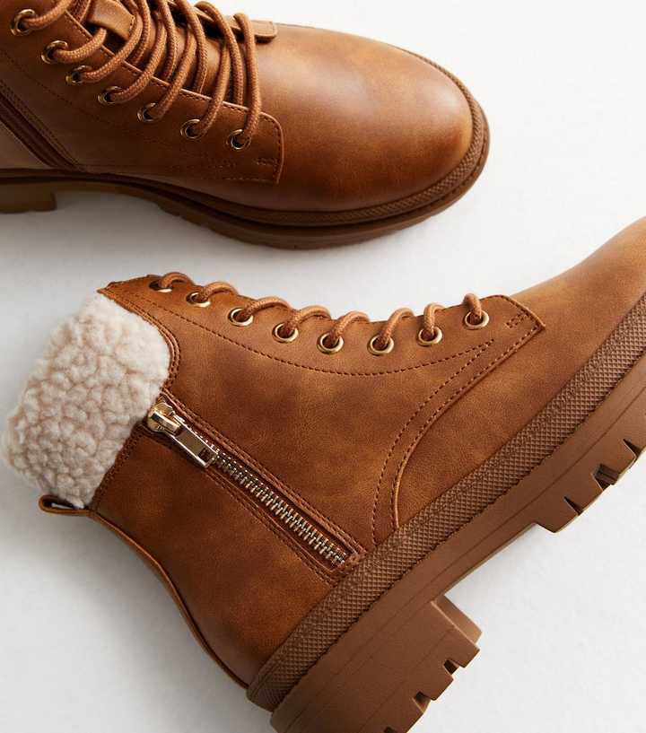 new look fur boots
