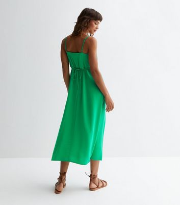 Emerald green best sale strappy dress