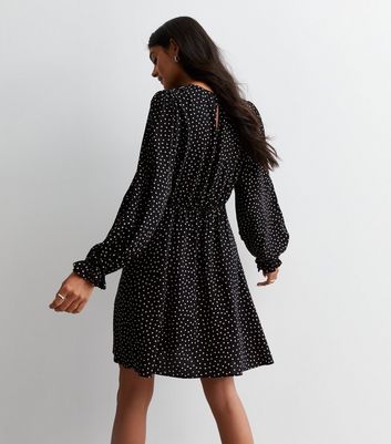 Black frill cut outlet out tea dress