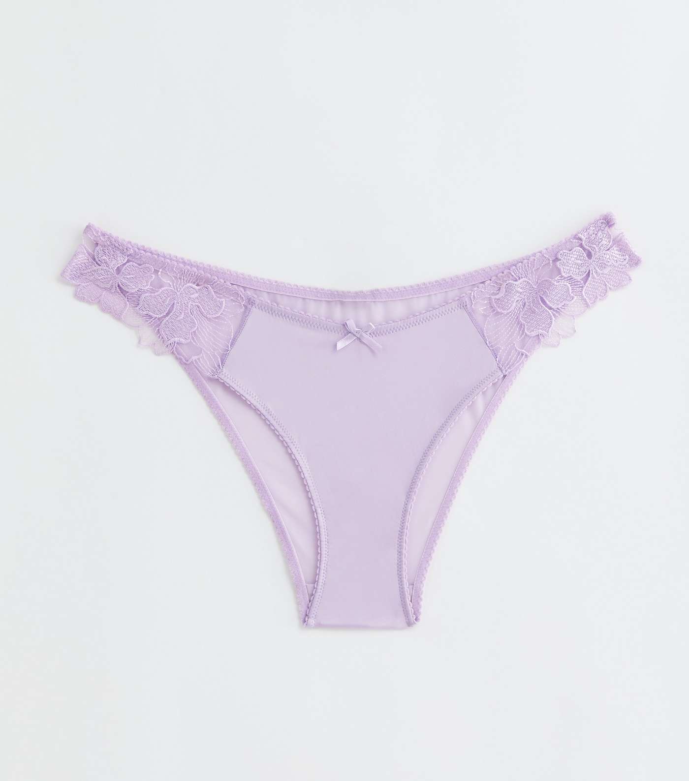 Lilac Embroidered High Leg Briefs Image 5
