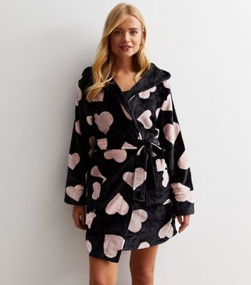 Short black hot sale dressing gown