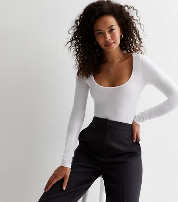 Tall White Scoop Neck Bodsyuit New Look