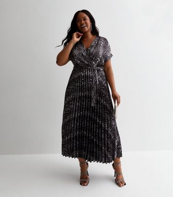 Plus size snake print hot sale dress