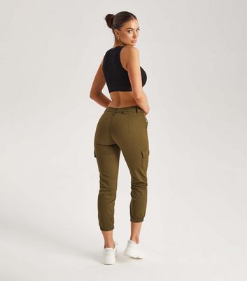 Urban Bliss Olive Cargo Joggers New Look