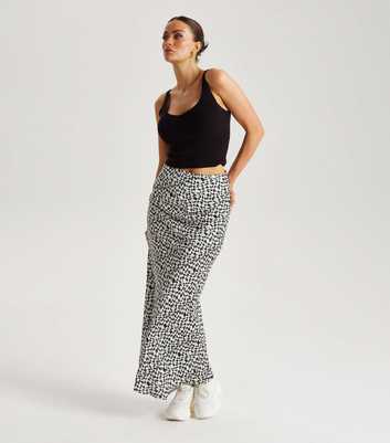 Urban Bliss Geometric Satin Maxi Skirt