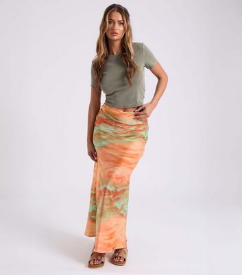 Fitted tie hotsell dye maxi skirt