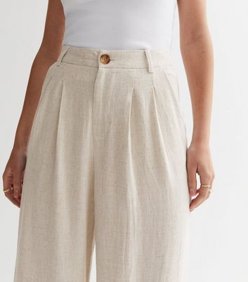 Wide pull-on trousers - Brown - Ladies | H&M IN