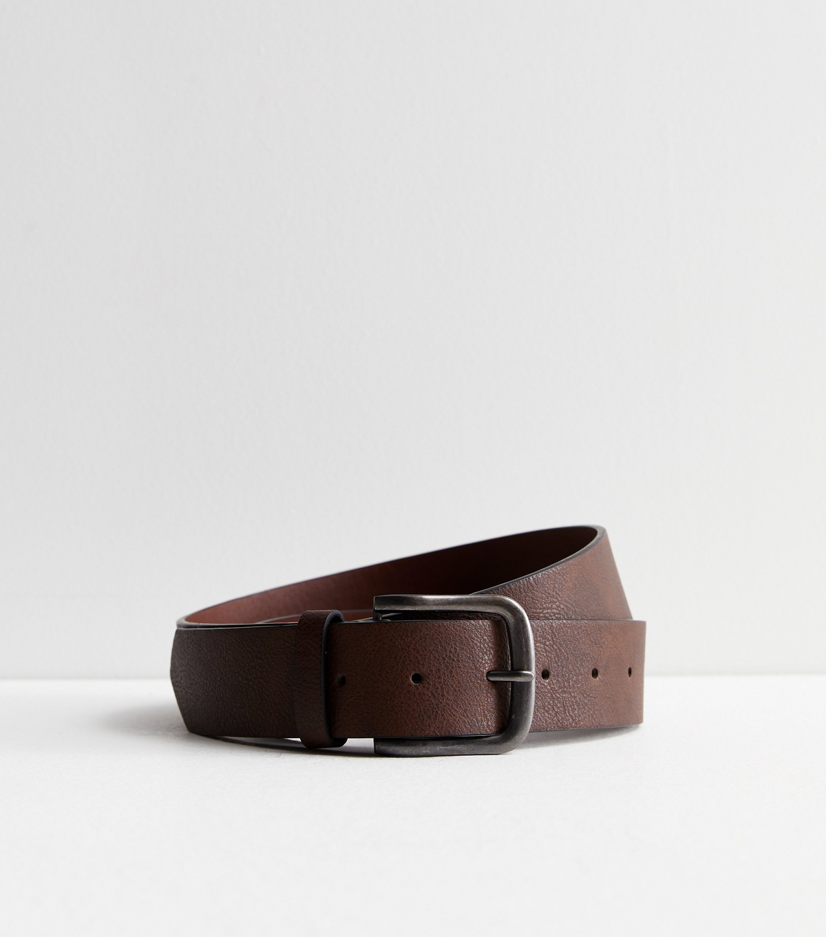 Men's Tan Leather-Look Belt New Look