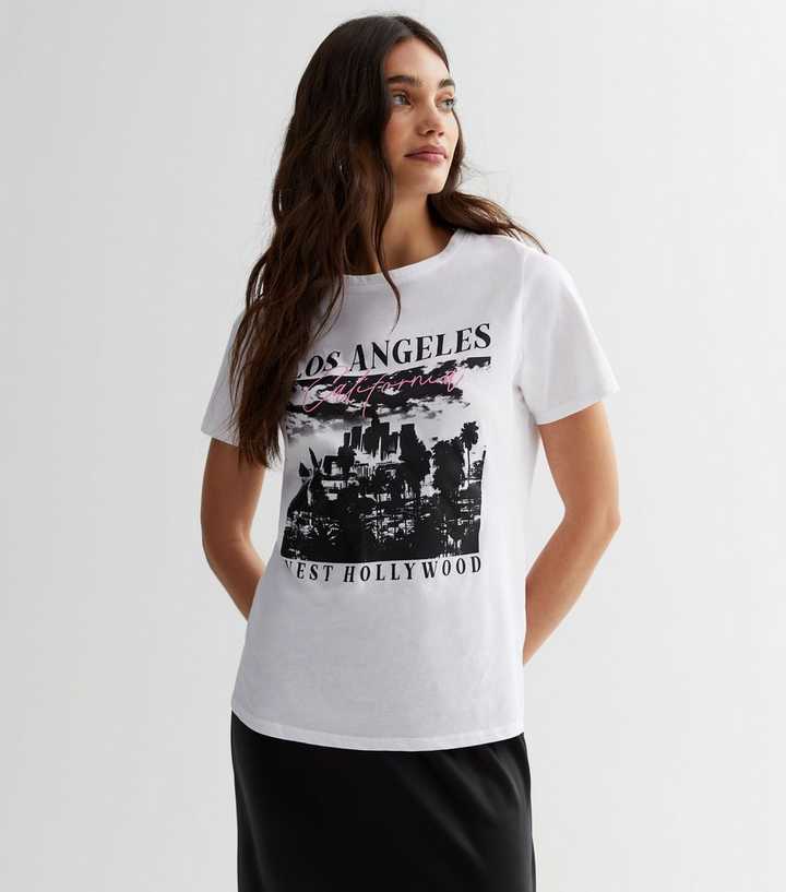 White Los Angeles Photo Logo T-Shirt