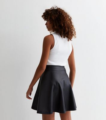 Black skater 2024 skirt new look