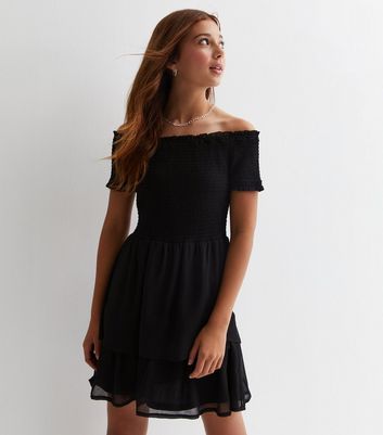 New look best sale black bardot dress