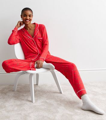 Womens 2025 red pyjamas