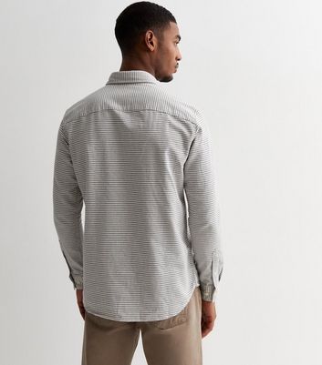 Men's Jack & Jones Off White Abstract Print Long Sleeve Shirt New Look