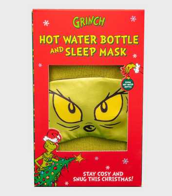 Fizz Creations Green The Grinch Hot Water Bottle and Sleep Mask Set