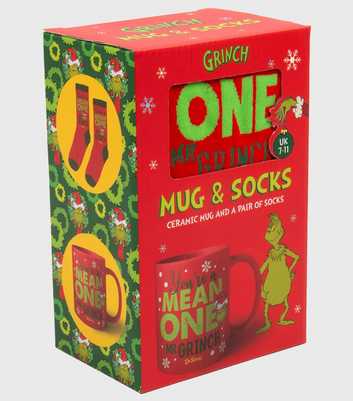 Fizz Creations Red The Grinch Mug and Socks Set