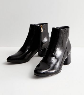 Patent ankle best sale boots new look