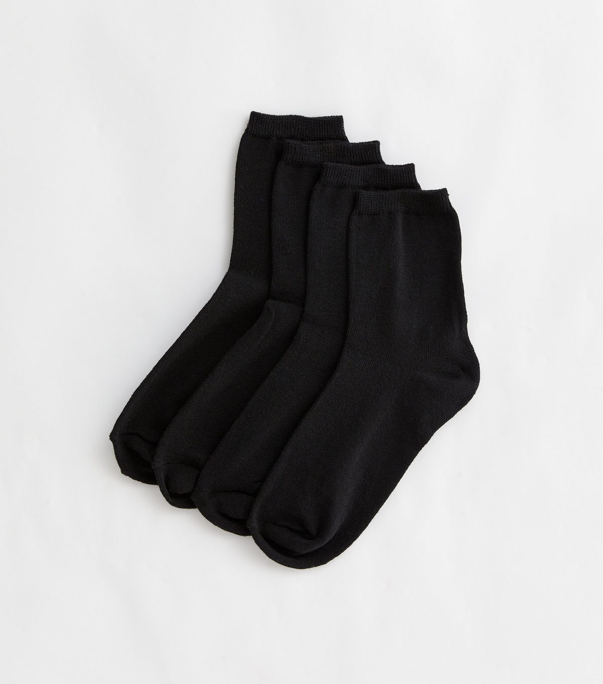 4 Pack Black Ankle Socks New Look