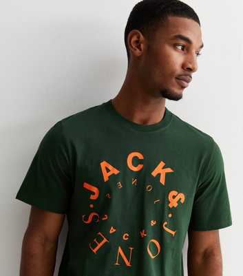 Jack & Jones Khaki Cotton Logo T-Shirt
