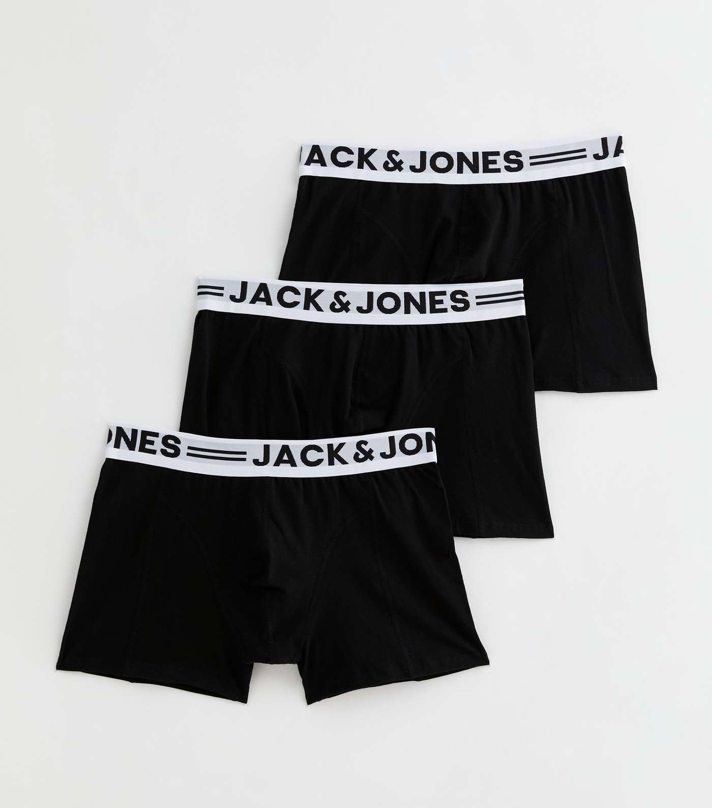 Jack & Jones 3 Pack Black Logo Boxers Image 2