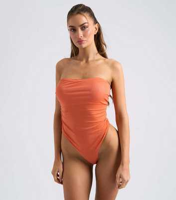 Urban Bliss Coral Bandeau Swim Suit