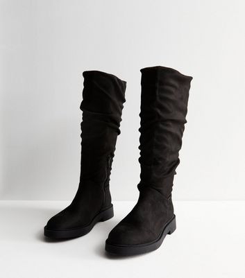 Black wide leg boots deals