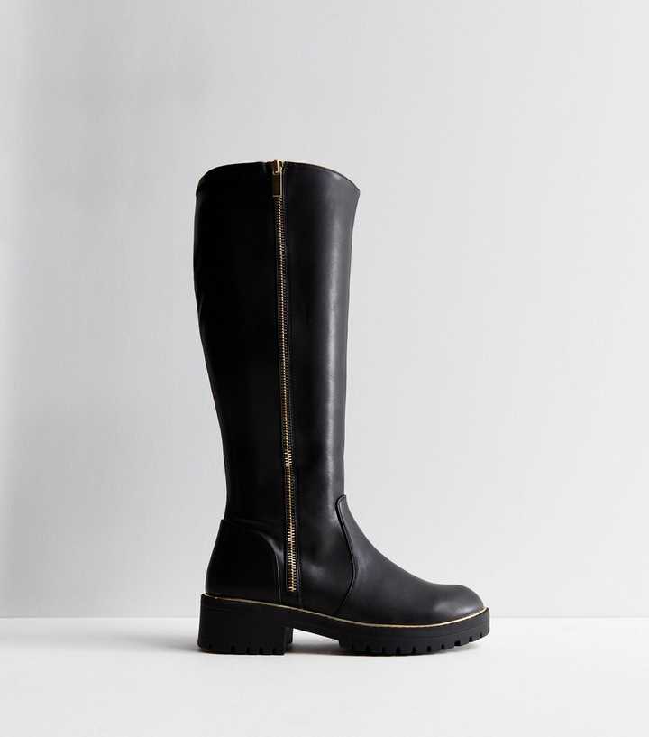 new look knee high boots wide fit