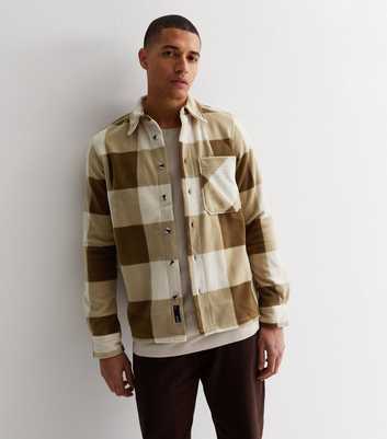 Only & Sons Rust Check Fleece Shirt