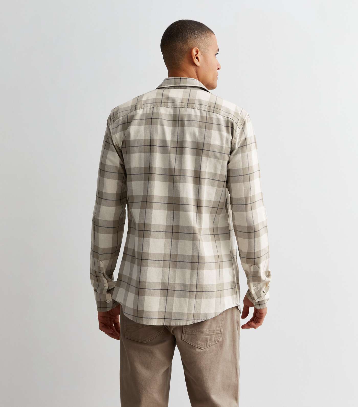 Only & Sons Stone Check Slim Fit Long Sleeve Shirt Image 4