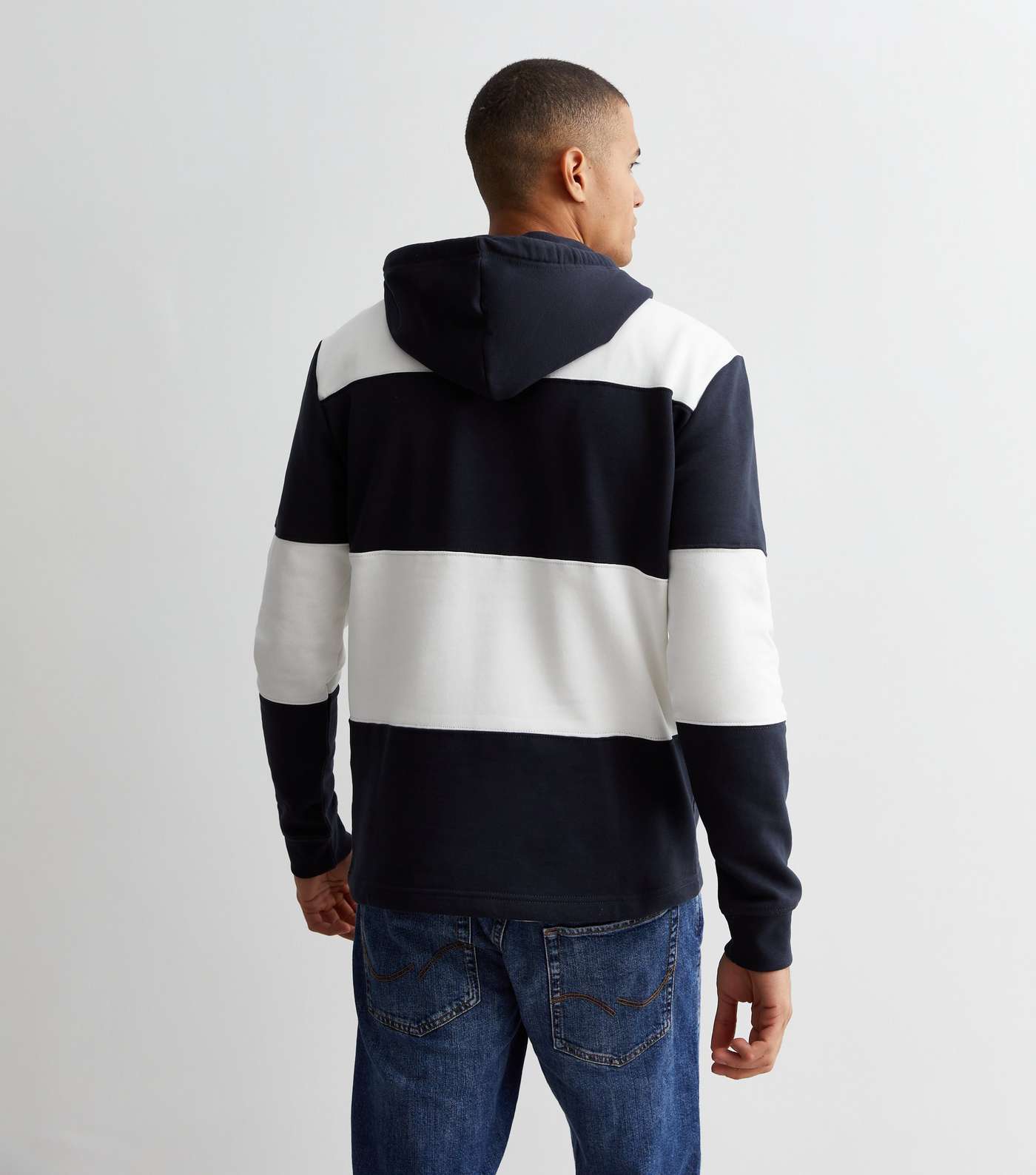 Only & Sons Navy Stripe Hoodie Image 4