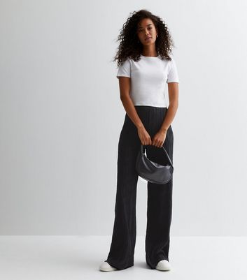 Tall Black Wide Leg Trousers New Look | Compare | Bluewater