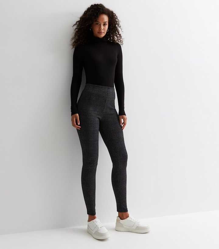 checked leggings new look