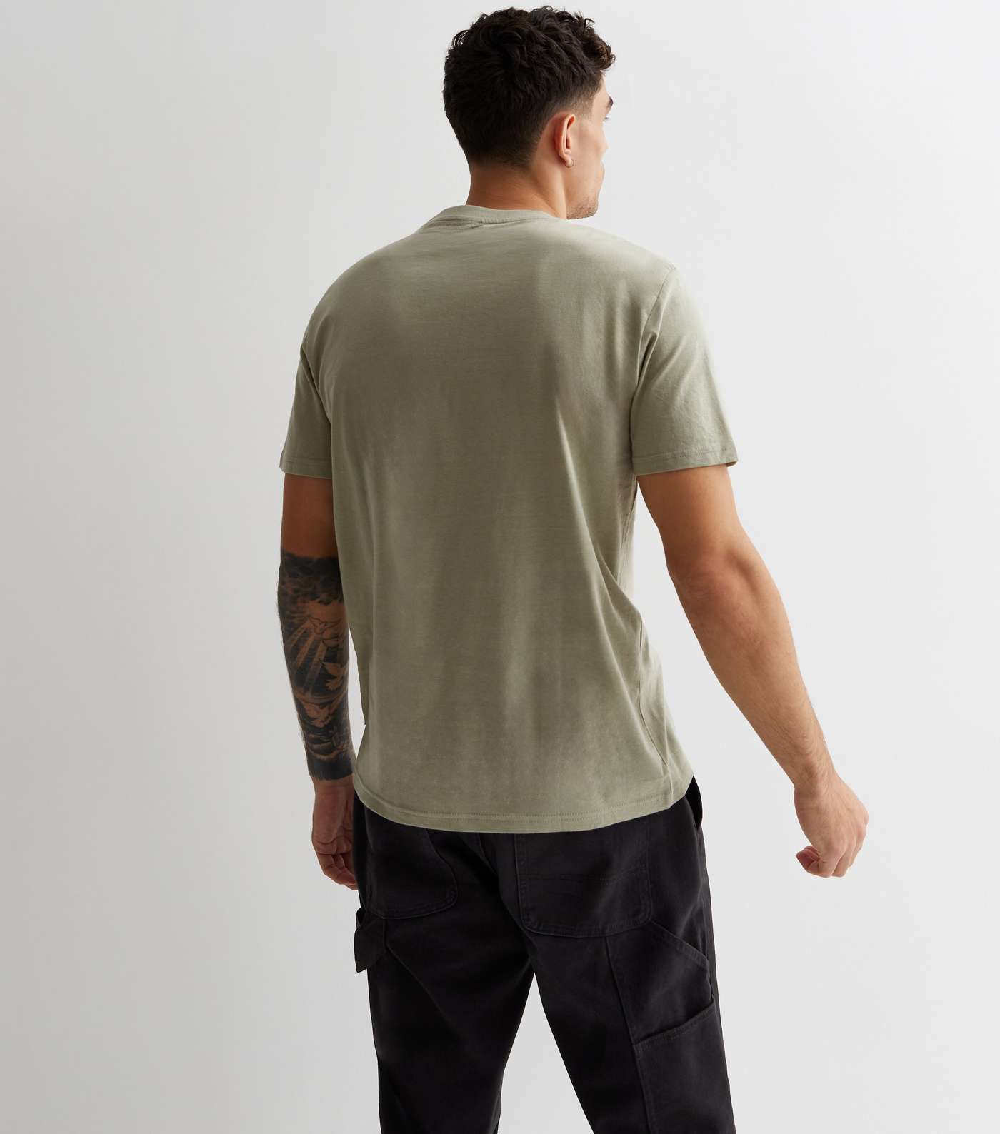 Only & Sons Olive Cotton Texas Logo T-Shirt Image 4