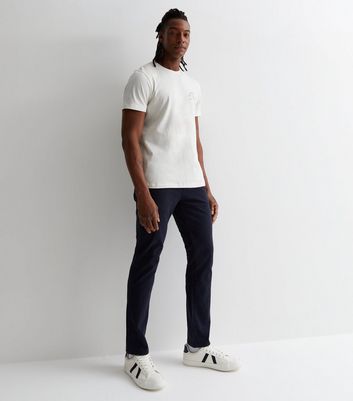 Men's Only & Sons Navy Cotton Slim Fit Chinos New Look