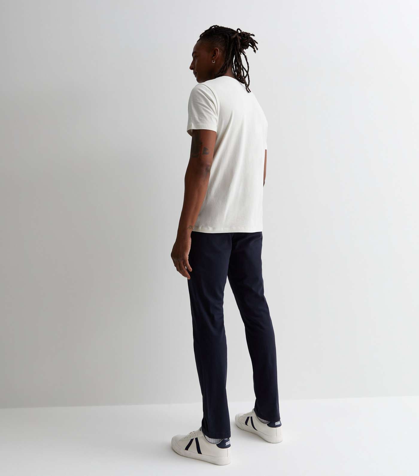 Only & Sons Navy Cotton Slim Fit Chinos Image 5