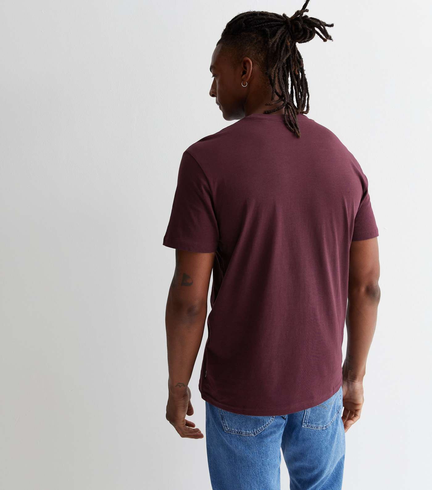 Only & Sons Burgundy Cotton Mountain Logo T-Shirt Image 4