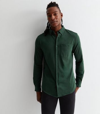 Men s Green Shirts Khaki Shirts New Look