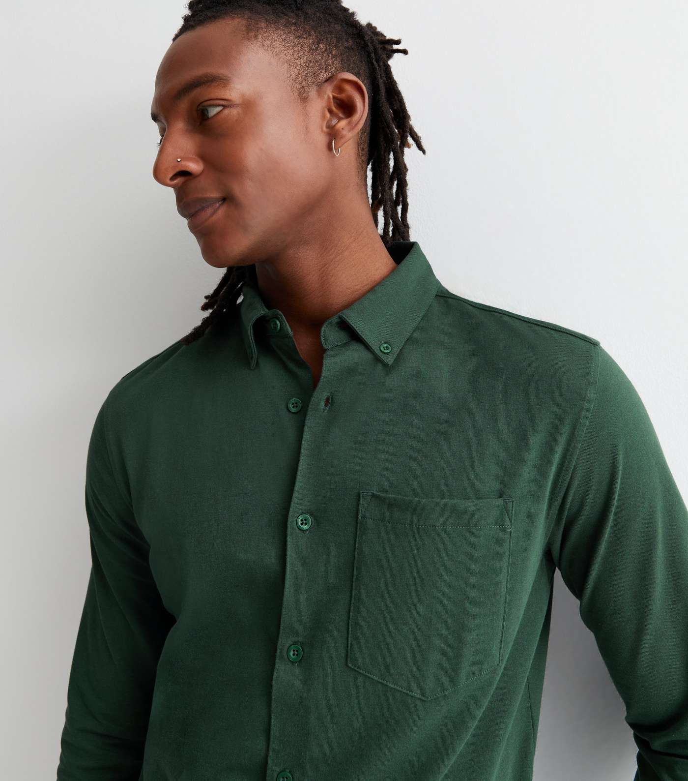 Only & Sons Dark Green Pocket Front Shirt Image 2