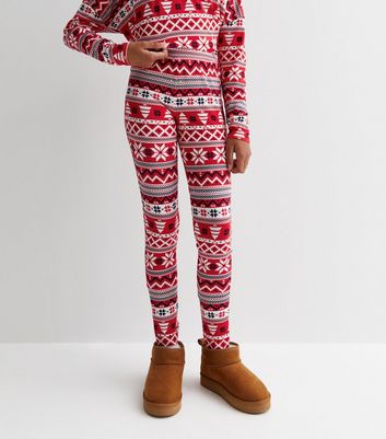 Red Christmas Pyjamas Girls Fairisle Pyjamas Buy The Little Tailor