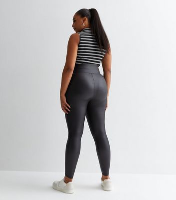 Womens New Look Leggings  Curves Black High Waist Leggings « Foodiesporty