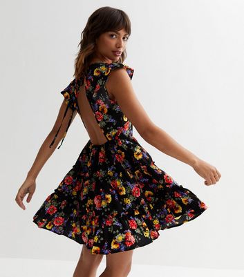 Ruffle floral 2025 mini dress