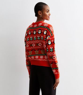 Red Festive Fairisle Knit Family Christmas Jumper New Look