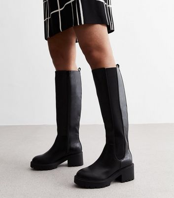 New look wide fit knee cheap high boots