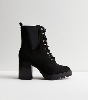 New look black outlet boot heels