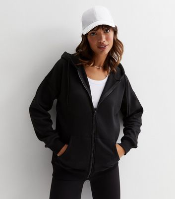 Black Zip Up Hoodie New Look