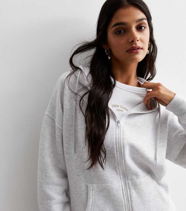Light Grey Zip Up Hoodie