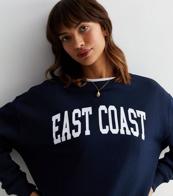 Navy East Coast Logo Crew Neck Sweatshirt