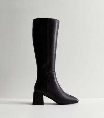 Boots low 2025 heel knee high